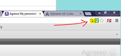 indicates the pop-up blocker icon in the address bar of the browser