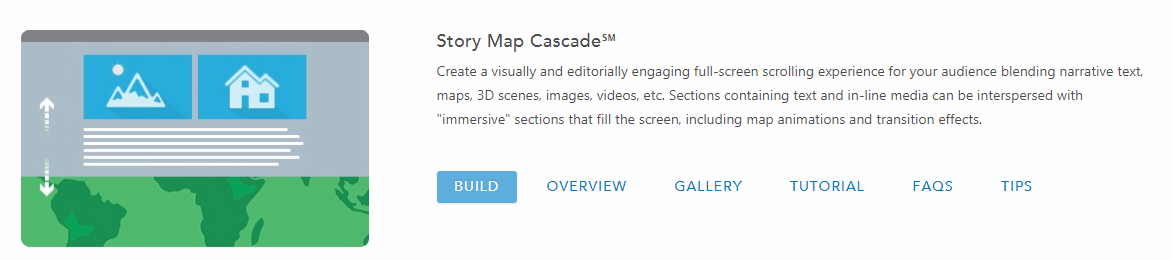 Image of Cascade type of Story Map