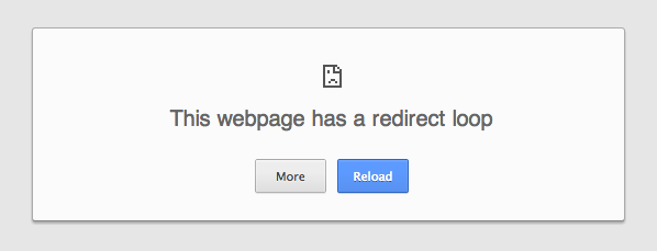 Gmail redirect loop error message