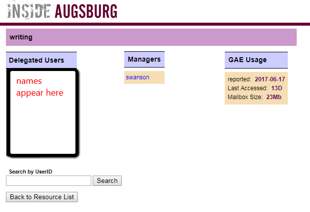 GAE interface for adding or removing delegates