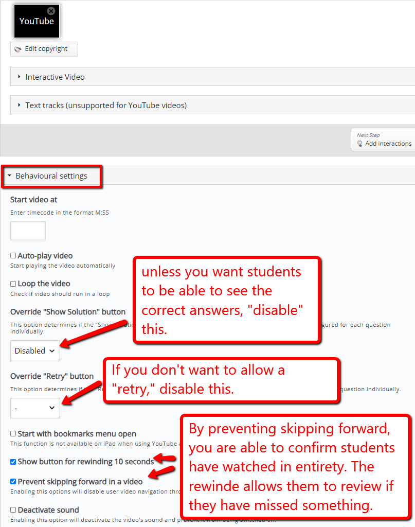 change settings under "Behavioral settings"