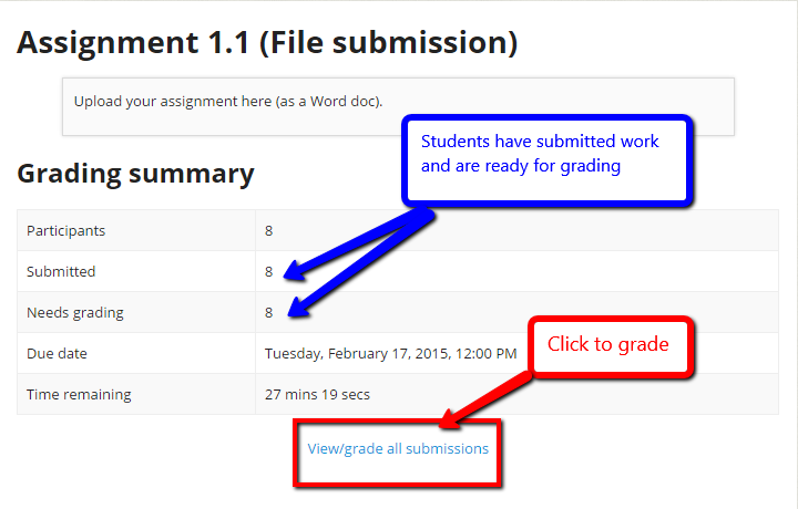 how to grade assignments in moodle