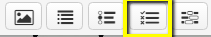 Multiple Choice button looks like three lines indicating answer choices. Next to each line is a checkmark, indicating the correct answser, and X's indicating wrong answers.