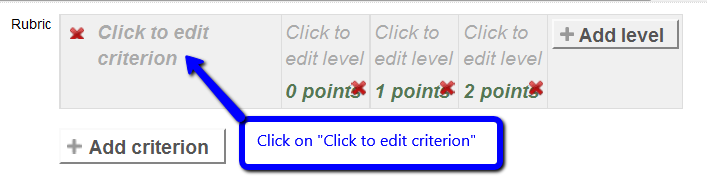 Click to edit criterion name