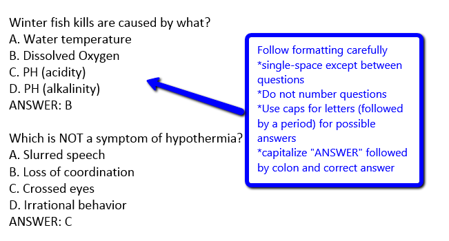 Format for Word doc