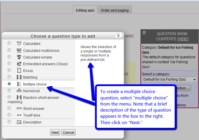 Create a multiple choice question