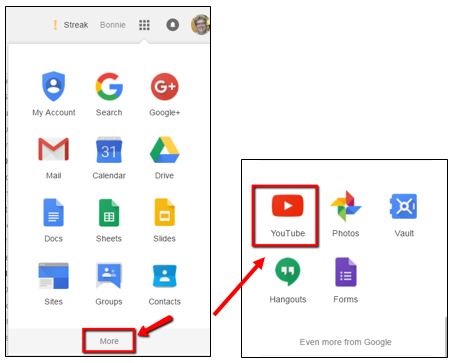 How to get to YouTube on Google drive