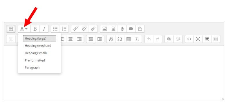 Use styles to format headings