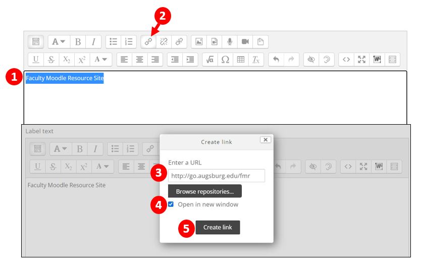 Create display text for hyperlinks