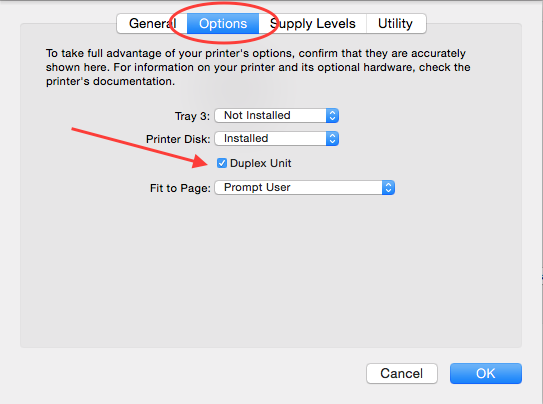 Enable duplex options