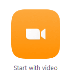 Start meeting with video button